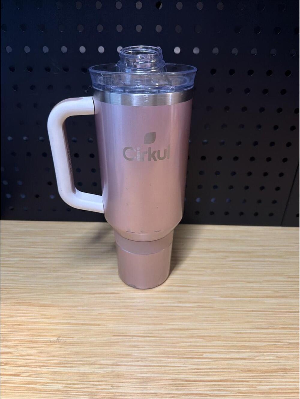 Cirkul Insulated Tumbler Pink with Handle & Water Bottle Clear with Lid Set *